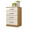 Cômoda Moval Ms913 913026 Cor Naturale e Branco 4 Gavetas - 1