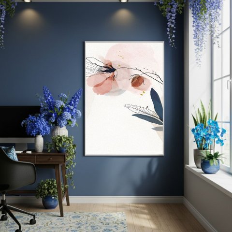 Quadro Decorativo Pétala Suspensa 70x50cm Mold Branca