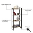 Ver imagem 3 de Estante Livreiro Dynamica Industrial 60cm 4 Prateleiras C08 Snow - Mpozenato