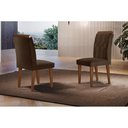 Ver imagem 1 de Cadeira Sala de Jantar Dallas Kit 2 Un MDF Imbuia/Veludo Marrom - Rufato