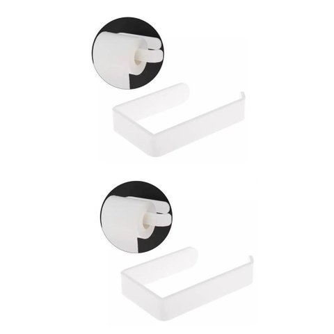 Kit 2 Portas Papel Higiênico Parede Acrílico Banheiro