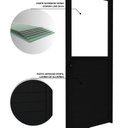 Ver imagem 4 de Porta de Alumínio de Giro Mista com Lambri e Vidro 215x85cm Lucasa Ideale Abertura Direita Preto