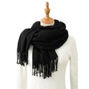 Ver imagem 7 de Cachecol Lenço de Pescoço Echarpe Pashmina Elegante Versátil