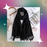 Cachecol Lenço de Pescoço Echarpe Pashmina Elegante Versátil - 8