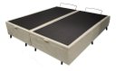 Ver imagem 1 de Cama Box Bau King Bege Corino 1,93cm Premium Blindada Super Reforçada