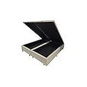 Ver imagem 6 de Cama Box Bau King Bege Corino 1,93cm Premium Blindada Super Reforçada