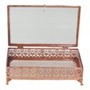 Ver imagem 2 de Porta Jóias Metal Rose Gold Vidro Espelhada Requinte 9 X 31
