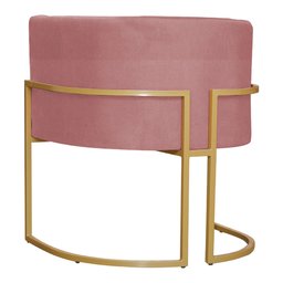 Kit 2 Poltronas Decorativa Sala de Estar Luana Base Gold Suede - 7