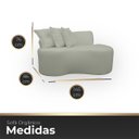 Ver mais imagens de Kit 1 Poltrona com Sofá Curvo 2 Lugares Feijão Forma Orgânica Bouclé
