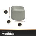 Ver imagem 7 de Kit 1 Poltrona com Sofá Curvo 2 Lugares Feijão Forma Orgânica Bouclé