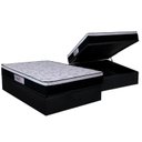 Ver imagem 1 de Cama Box Baú Casal: Colchão Ortopédico Orthoflex Sogni Unic Face + Base CRC Courano Black (138x188)