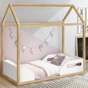 Ver imagem 2 de Mini Cama Montessoriana Zoe Branco Acetinado Pinus Natural com Colchão Ortobom - Reller