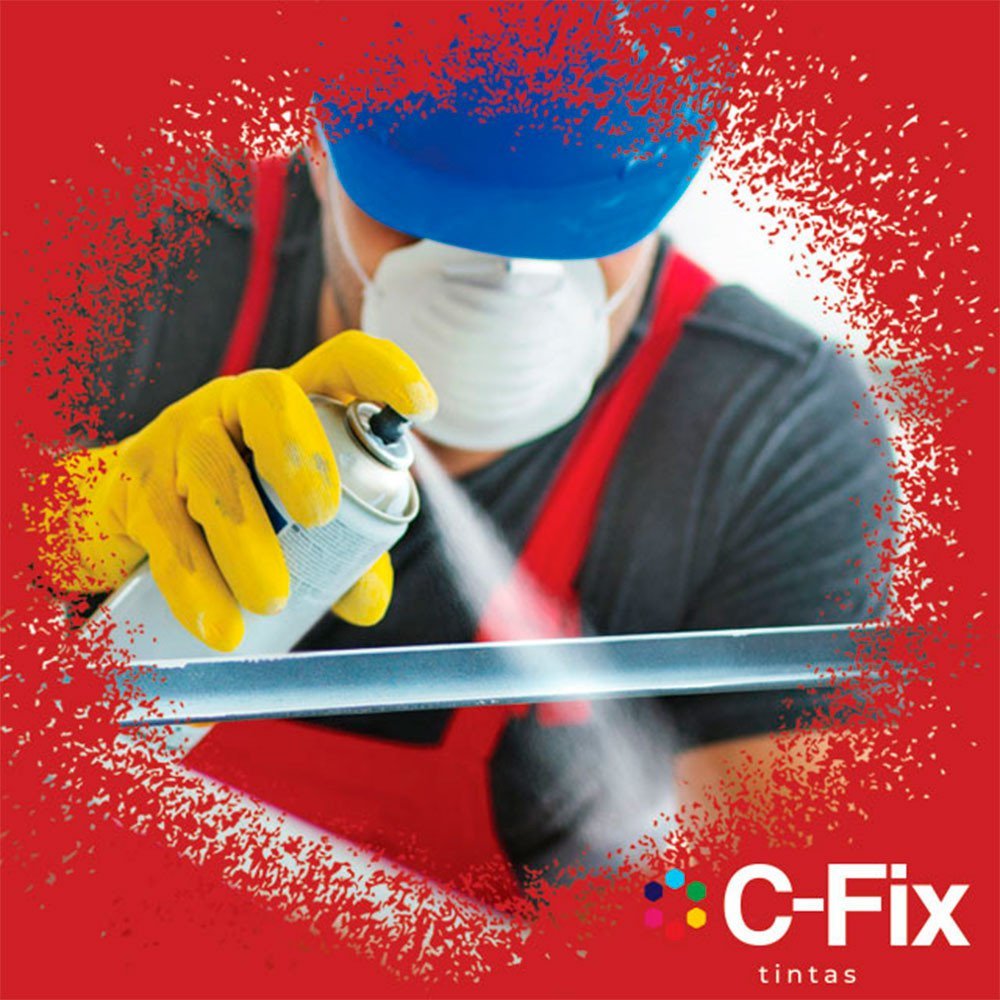 Kit 3 Tintas Spray Azul Escuro Uso Geral Int/Ext 400ml C-fix - 3