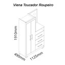 Ver imagem 5 de Toucador 2 Portas com Espelho Viena Gelius Móveis