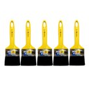 Ver imagem 1 de Kit 5 Pincel Trinchas Para Pintura Tigre Media 519 3 Polegadas Cerda Preta Esmalte Madeira Metais