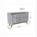 Ver imagem 5 de Conjunto Retrô Rack com Painel e Aparador Desing Curvo TV até 50 Polegadas 