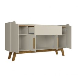 Conjunto Retrô Rack com Painel e Aparador Desing Curvo TV até 50 Polegadas  - 7