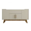 Ver mais imagens de Conjunto Retrô Rack com Painel e Aparador Desing Curvo TV até 50 Polegadas 