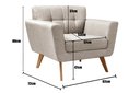 Ver imagem 4 de Poltrona Decorativa Bruna Living Sala Quarto Recepção - Linho Bege