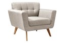 Ver imagem 2 de Poltrona Decorativa Bruna Living Sala Quarto Recepção - Linho Bege
