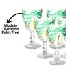 Conjunto Jarra 1350ml e 6 Taças Diamond Palm Tree Palmeira 320ml - Viva Flor - 7