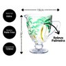 Conjunto Jarra 1350ml e 6 Taças Diamond Palm Tree Palmeira 320ml - Viva Flor - 5