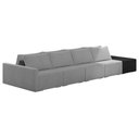 Ver imagem 1 de Sofá Ilha Modular Living com Puff 392cm Georgia K04 Bouclê Grafite/preto - Mpozenato