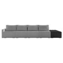Ver imagem 6 de Sofá Ilha Modular Living com Puff 392cm Georgia K04 Bouclê Grafite/preto - Mpozenato