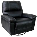 Ver imagem 1 de Poltrona Reclinável Giratória Glider Couro Preto