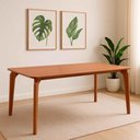 Ver imagem 3 de Mesa Jantar Retangular 1,60 Papaia sem Vidro Madeira/cinamomo