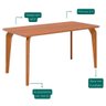 Mesa Jantar Retangular 1,60 Papaia sem Vidro Madeira/cinamomo - 4