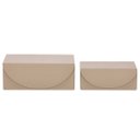 Ver imagem 2 de Conjunto Caixas Decorativas em Pu Nude/bege - 2 Pçs