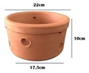 Ver imagem 3 de Vaso Furado de Barro Cachepot Cerâmica P/ Orquídeas 22x10cm
