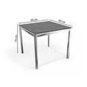Ver imagem 3 de Conjunto: Mesa Sala Jantar Reno C/ Tampo de Madeira 90cm e 4 Cadeiras Amsterdã Cromada/nogueira -