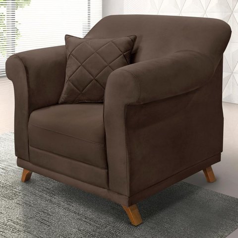 Kit 2 Poltronas Decorativas Retro Polo Veludo 2231 Ezz 2231