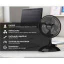 Ver imagem 3 de Micro Ventilador 20cm Mini 127 Volts Black - 19133 - Ventisol