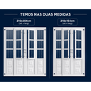 Ver imagem 3 de Porta de Correr Aço Branco 04 Folhas c/Postigo e Grade Elo Gold