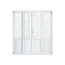 Ver imagem 4 de Porta de Correr Aço Branco 04 Folhas c/Postigo e Grade Elo Gold