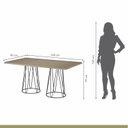 Ver imagem 4 de Mesa Dubai 160x90cm Tampo MDF BP Mais Acessórios