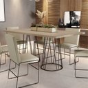 Ver imagem 6 de Mesa Dubai 160x90cm Tampo MDF BP Mais Acessórios