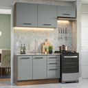 Ver imagem 1 de Armário de Cozinha Compacta 180cm Rustic/Cinza Agata Madesa 09