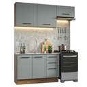 Ver imagem 3 de Armário de Cozinha Compacta 180cm Rustic/Cinza Agata Madesa 09