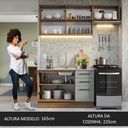 Ver imagem 6 de Armário de  Cozinha Compacta 180cm Rustic/Cinza Agata Madesa 09
