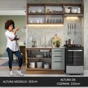 Ver imagem 6 de Armário de Cozinha Compacta 180cm Rustic/Cinza Agata Madesa 09