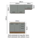 Ver imagem 4 de Armário de  Cozinha Compacta 180cm Rustic/Cinza Agata Madesa 09