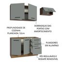 Ver imagem 5 de Armário de  Cozinha Compacta 180cm Rustic/Cinza Agata Madesa 09