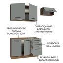 Ver imagem 5 de Armário de Cozinha Compacta 180cm Rustic/Cinza Agata Madesa 09