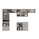 Ver imagem 5 de Cozinha Completa Itatiaia Essence 350cm com Vidro em Madeira Fendi/gris