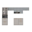 Ver imagem 4 de Cozinha Completa Itatiaia Essence 350cm com Vidro em Madeira Fendi/gris