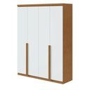 Ver imagem 2 de Guarda Roupa Solteiro 4 Portas 2 Gavetas Alonzo Móveis Lopas